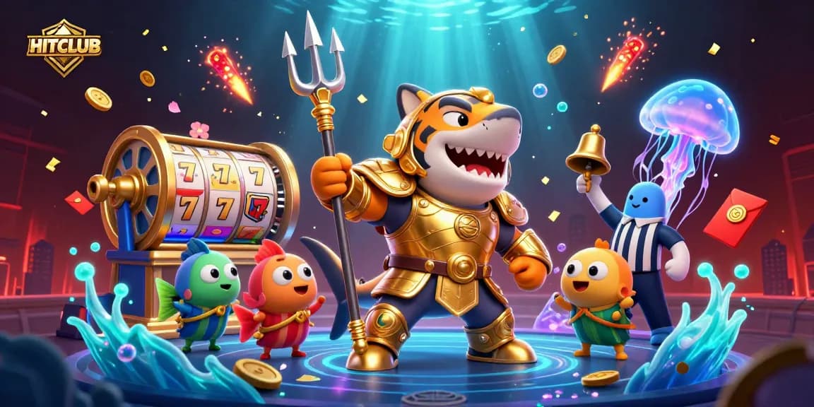 Engage in thrilling gameplay at HITCLUB, highlighted by a vibrant underwater casino scene.