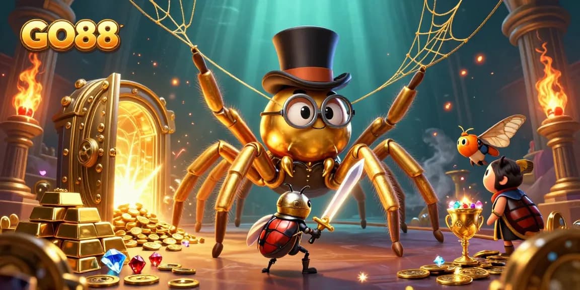 Experience the exciting GO88 gaming world with vibrant characters and thrilling casino elements.