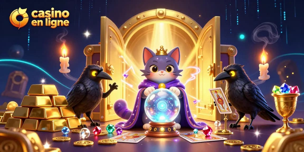 Les joueurs de casino en ligne explorent des trésors avec des éléments magiques, des bijoux et des flammes mystérieuses.