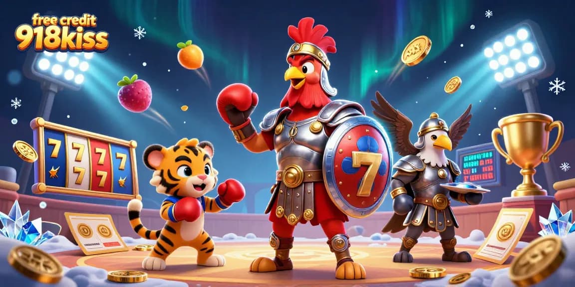 Spin for fun and win with free credit 918kiss in this vibrant, thrilling casino scene.