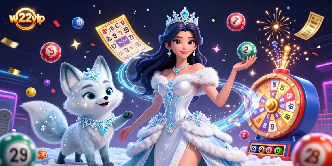 Experience the thrilling action at w22vip with vibrant lottery elements and striking visuals.