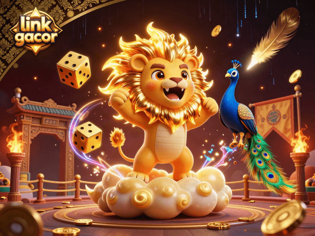 Spin the reels with excitement, discover the winning features of link gacor in this vibrant casino illustration.