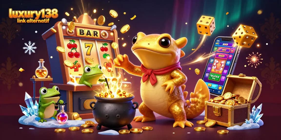 Engage with luxury138 link alternatif features while witnessing a vibrant casino chaos of gold and excitement.