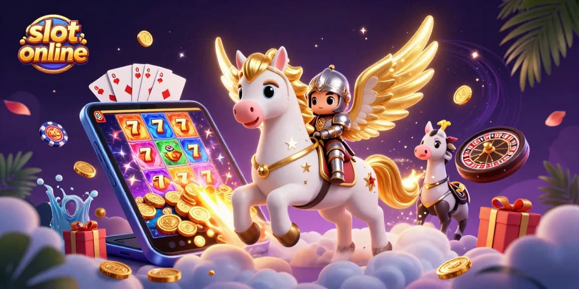 Engage in exciting slot online gaming with celestial themes, showcasing vibrant 3D visuals and dynamic scenes.