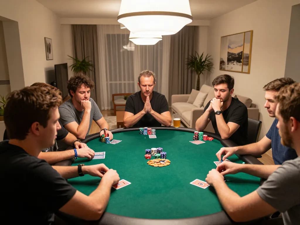 Exciting poker game scene featuring the hidden wiki connections and gameplay strategy among friends