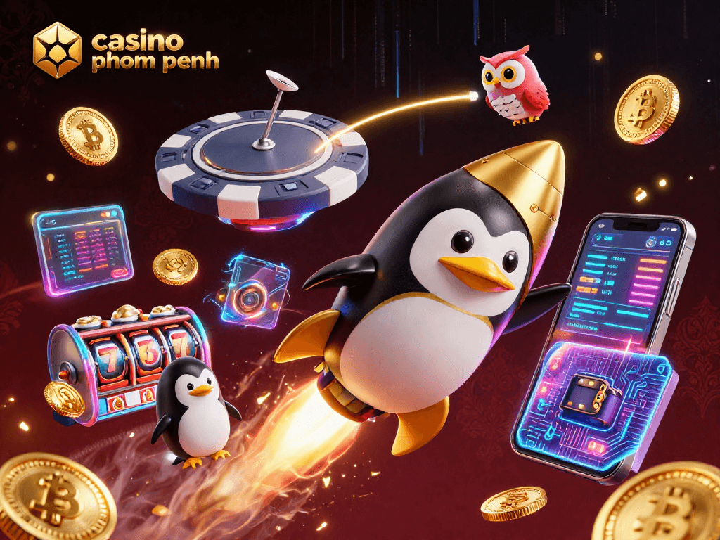 Experience thrilling action at casino phnom penh with our engaging 3D illustration blending gaming dynamics and cryptocurrency.