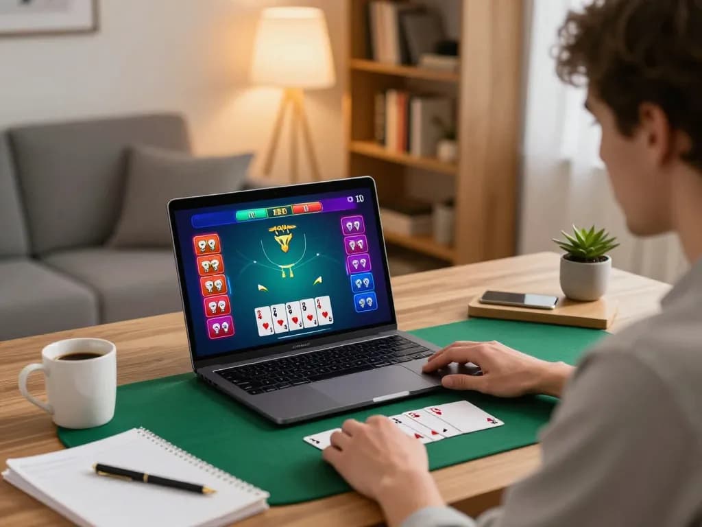 Join the online poker action with betbet, a player focused on strategy and winning tactics in their cozy setting