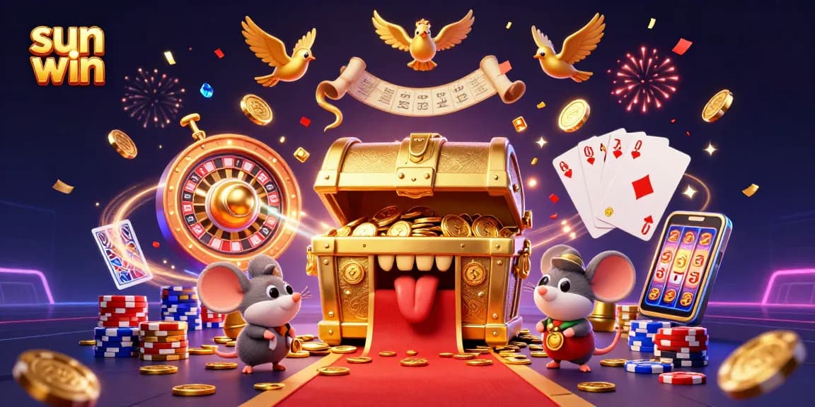 sun win offers thrilling adventures with golden treasures, coins and casino elements bursting in excitement