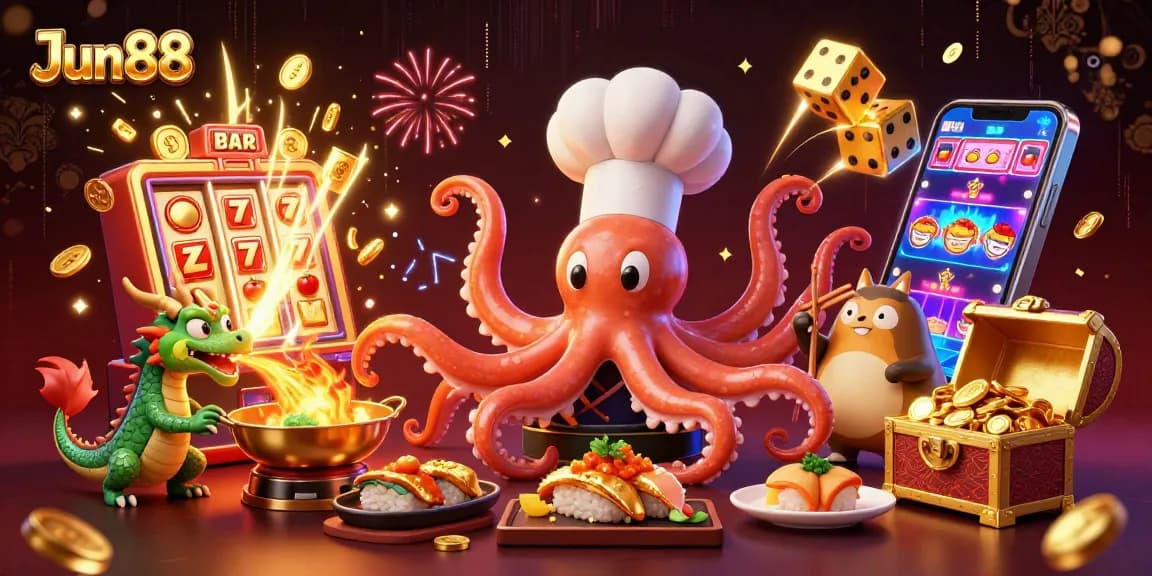 Experience thrilling gameplay at Jun88 with engaging characters and vibrant casino elements.