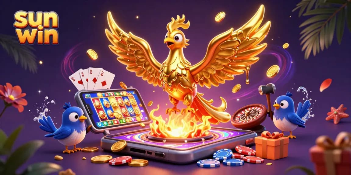 Experience the thrill of sun win with molten gold phoenix in a vibrant casino atmosphere.