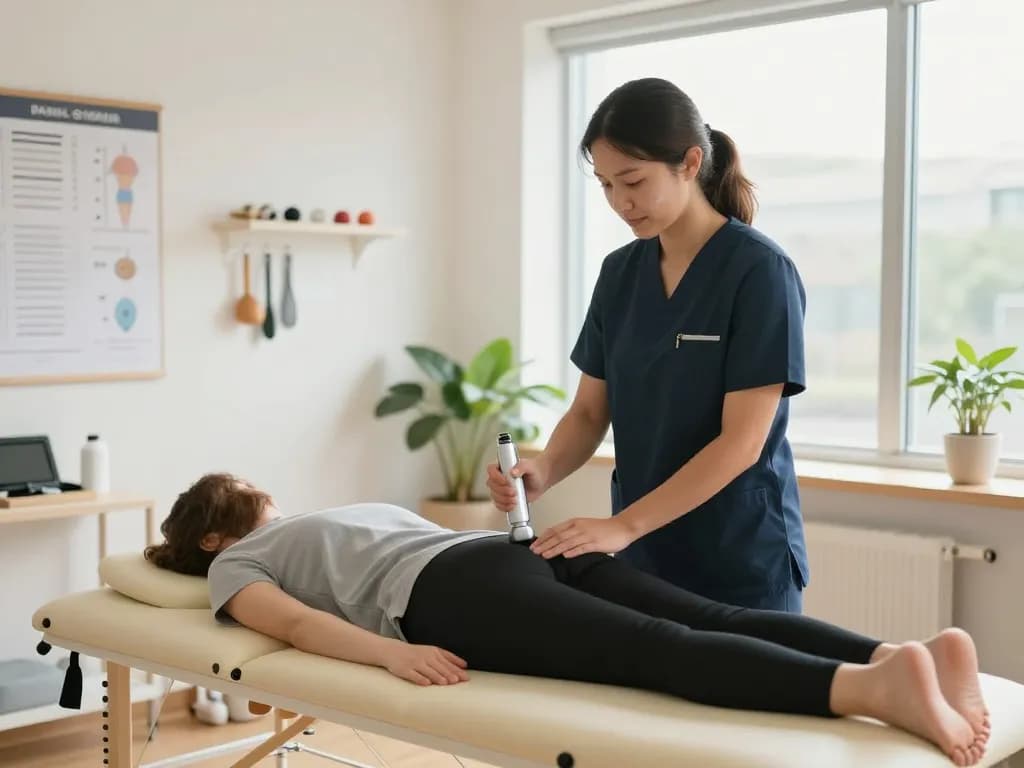 Chiropractor care showcasing gentle adjustment techniques in a calming clinic.