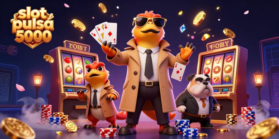 Menangkan slot pulsa 5000 sambil melihat raptor kartun mencoba memasuki lounge kasino VIP yang megah.