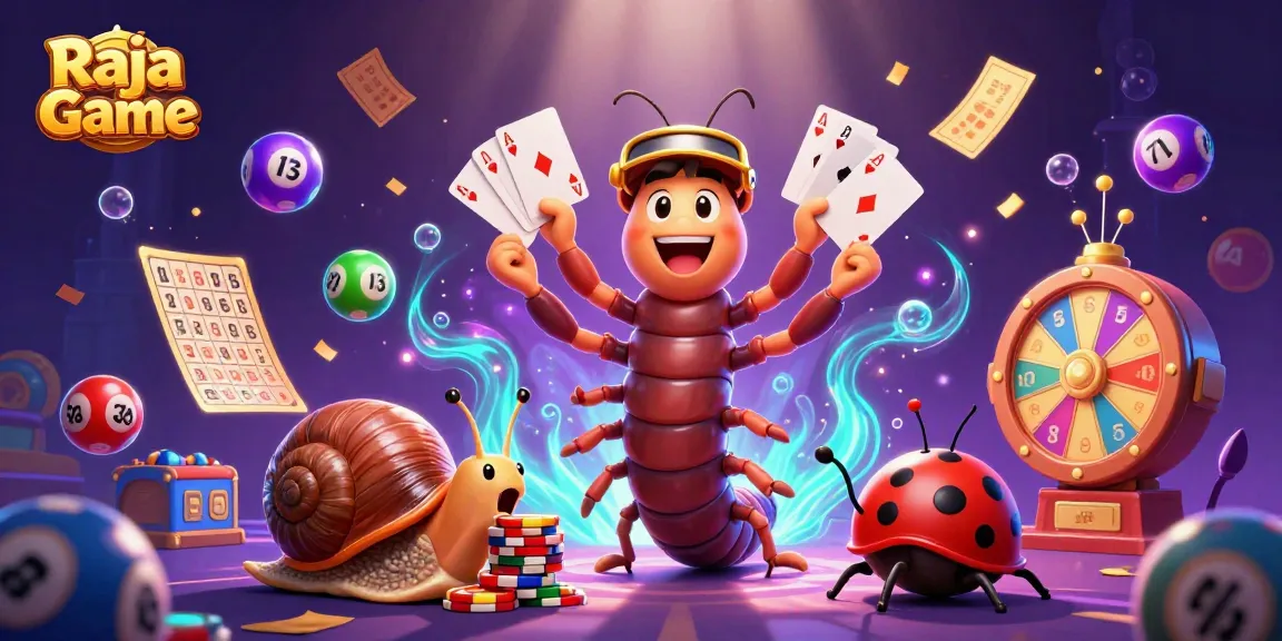 Experience thrilling games with Raja Game's vibrant party atmosphere in a dynamic 3D illustration.