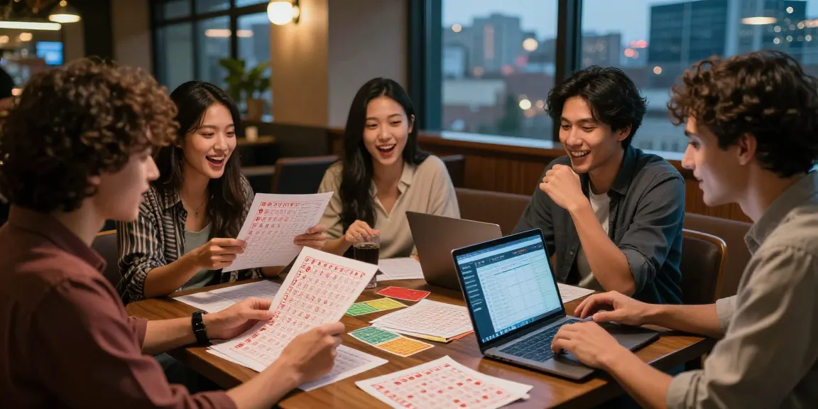 Diskusi syair menang di lounge urban dengan teman-teman, tiket dan analisis angka terlihat.