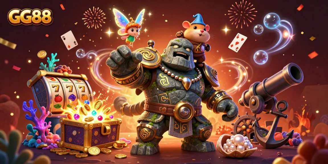 Experience winning at GG88 with vibrant fantasy characters and exciting casino elements.
