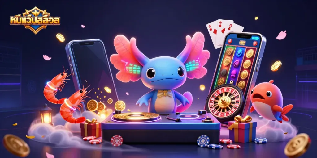 Experience exciting gameplay on หน้าเว็บสล็อต with vibrant characters and dynamic casino elements.