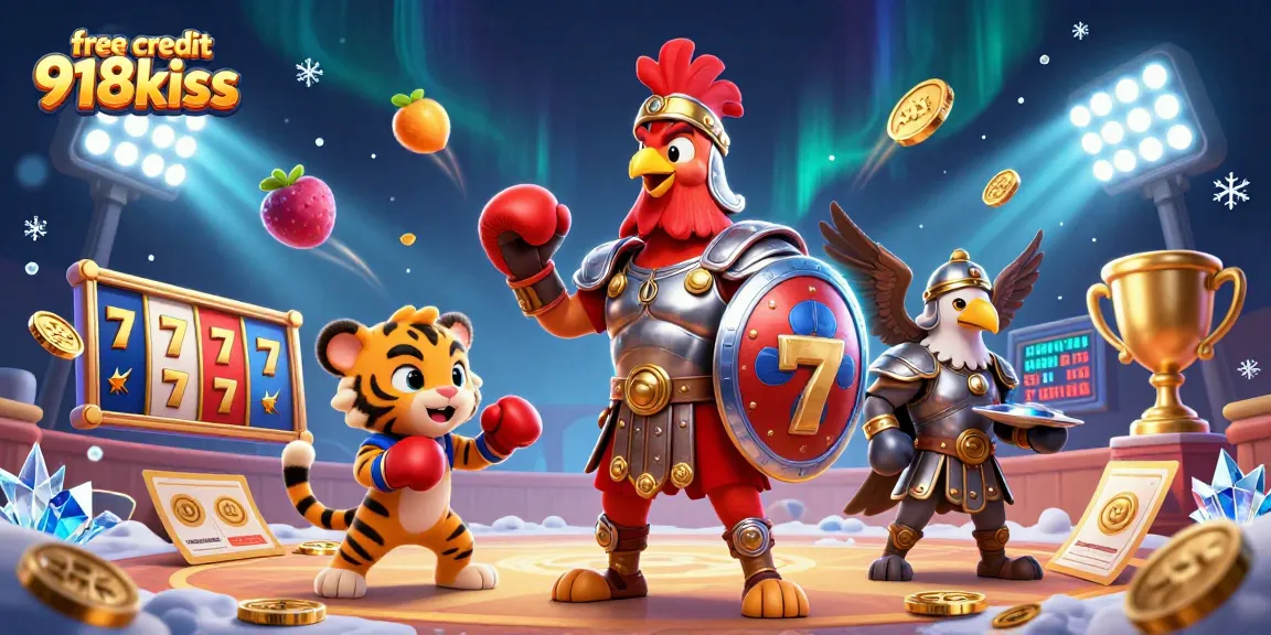 Spin for fun and win with free credit 918kiss in this vibrant, thrilling casino scene.