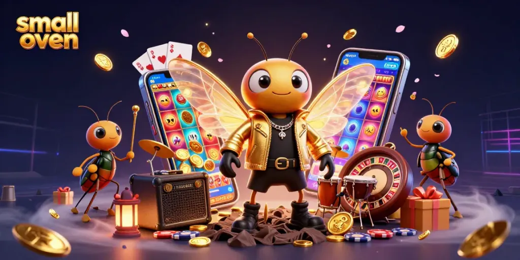Engage with the exciting world of small oven gambling through vibrant visuals and dynamic casino elements.