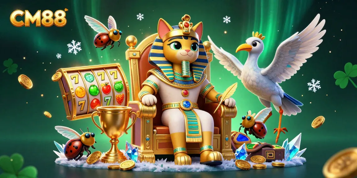 Engage with CM88's vibrant online slot experience, featuring a dynamic 3D pharaoh and treasures.