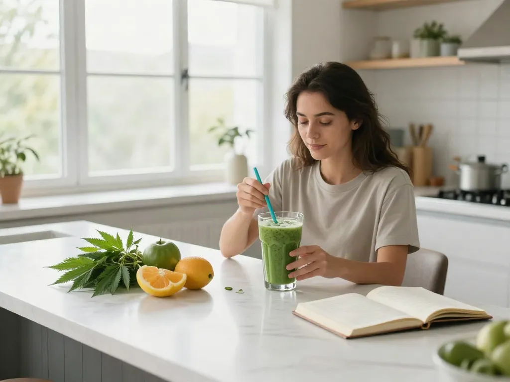 cheap shatter canada wellness lifestyle scene with CBD oil and fresh ingredients