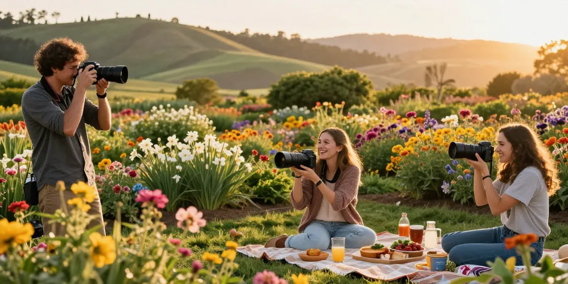 Explore the beauty of the Capay Valley Garden Tour with discounts this holiday season through https://www.thecapayvalleygardentour.com, featuring vibrant flowers and joyful travelers.