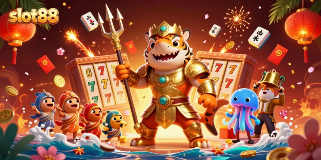 Experience thrilling slot88 action with a shark gladiator in an underwater colosseum!