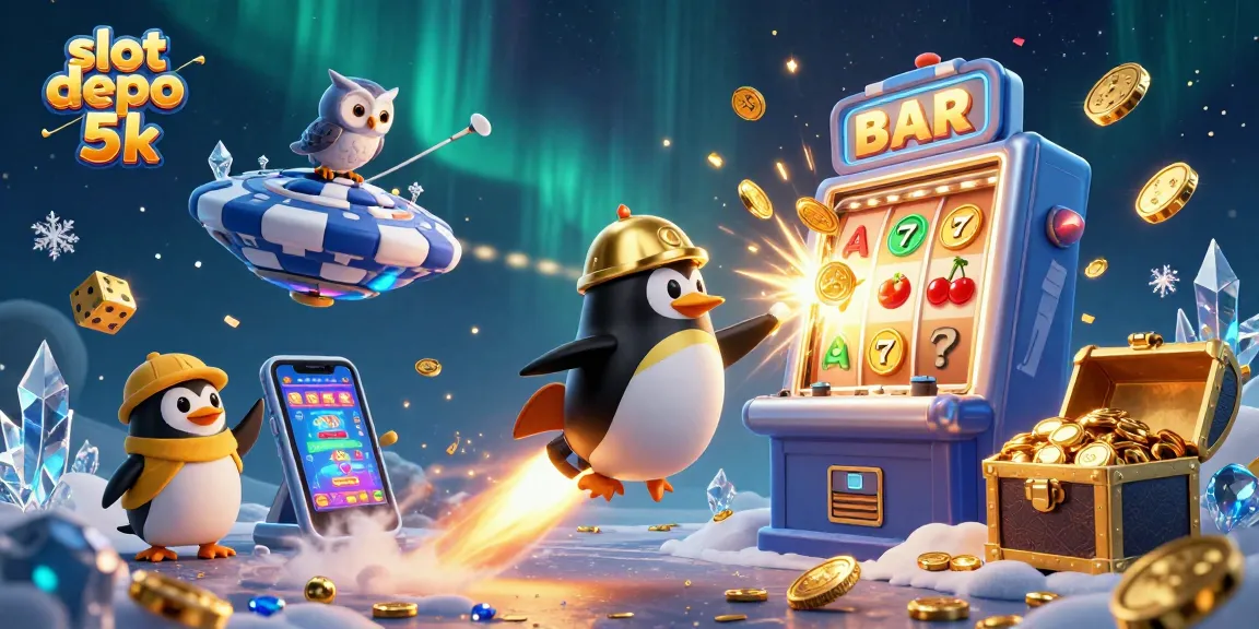 Experience the excitement of slot depo 5k with a vibrant casino space adventure.