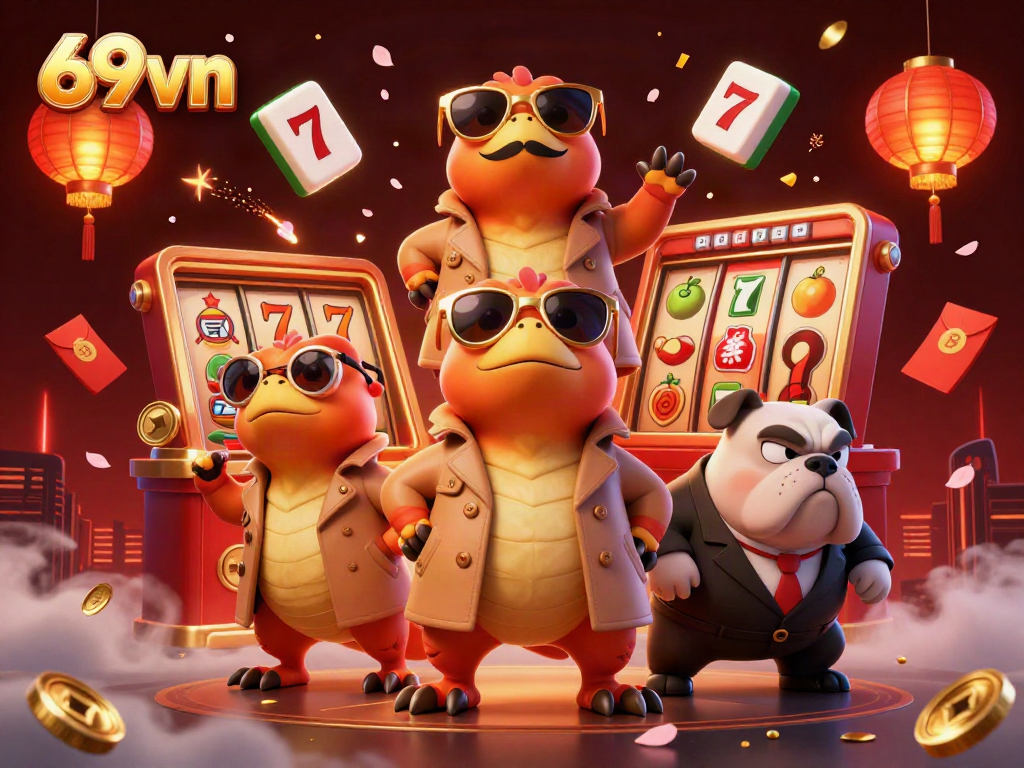 Experience excitement with 69vn: raptors in disguise at a vibrant VIP casino scene.