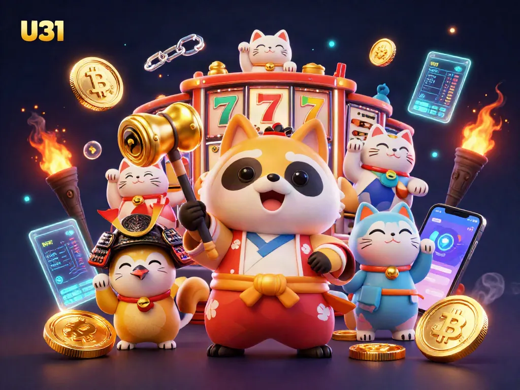 U31 showcases a vibrant casino scene with joyful characters and engaging game elements, perfect for gamblers.