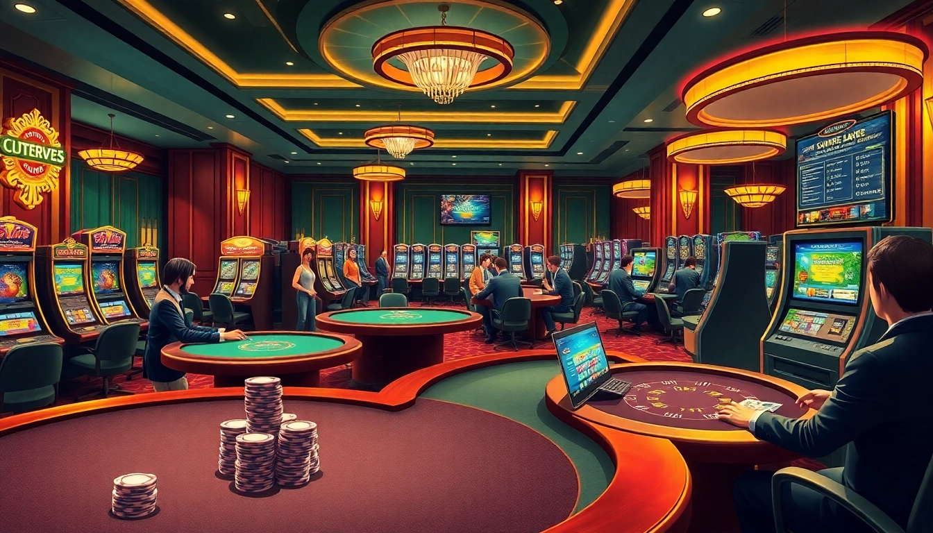 Play with excitement at MM88 casino, featuring vibrant slot machines and engaging poker tables.