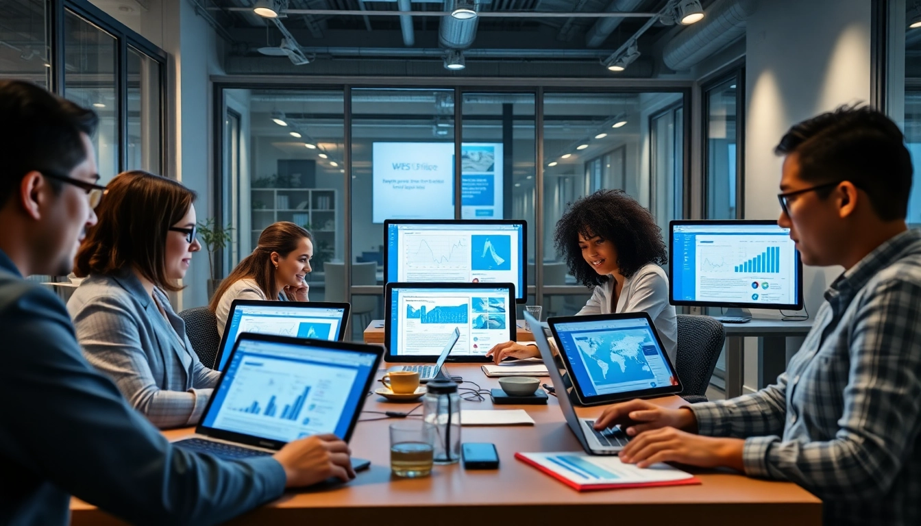 展示WPS官网软件在实际协作中的专业工作区,来自不同用户的在线协作。