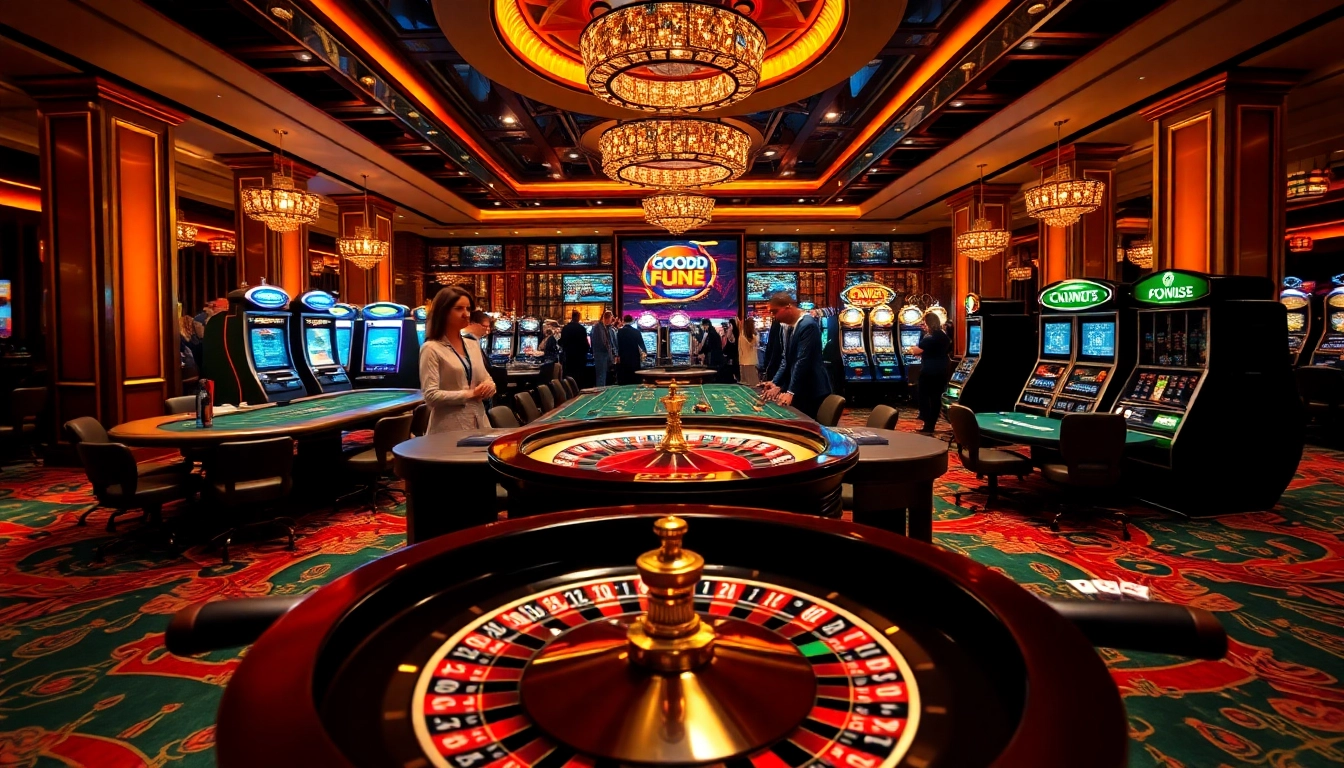 Players engaging with live casino games at GOOD88, showcasing excitement and professionalism in gambling.