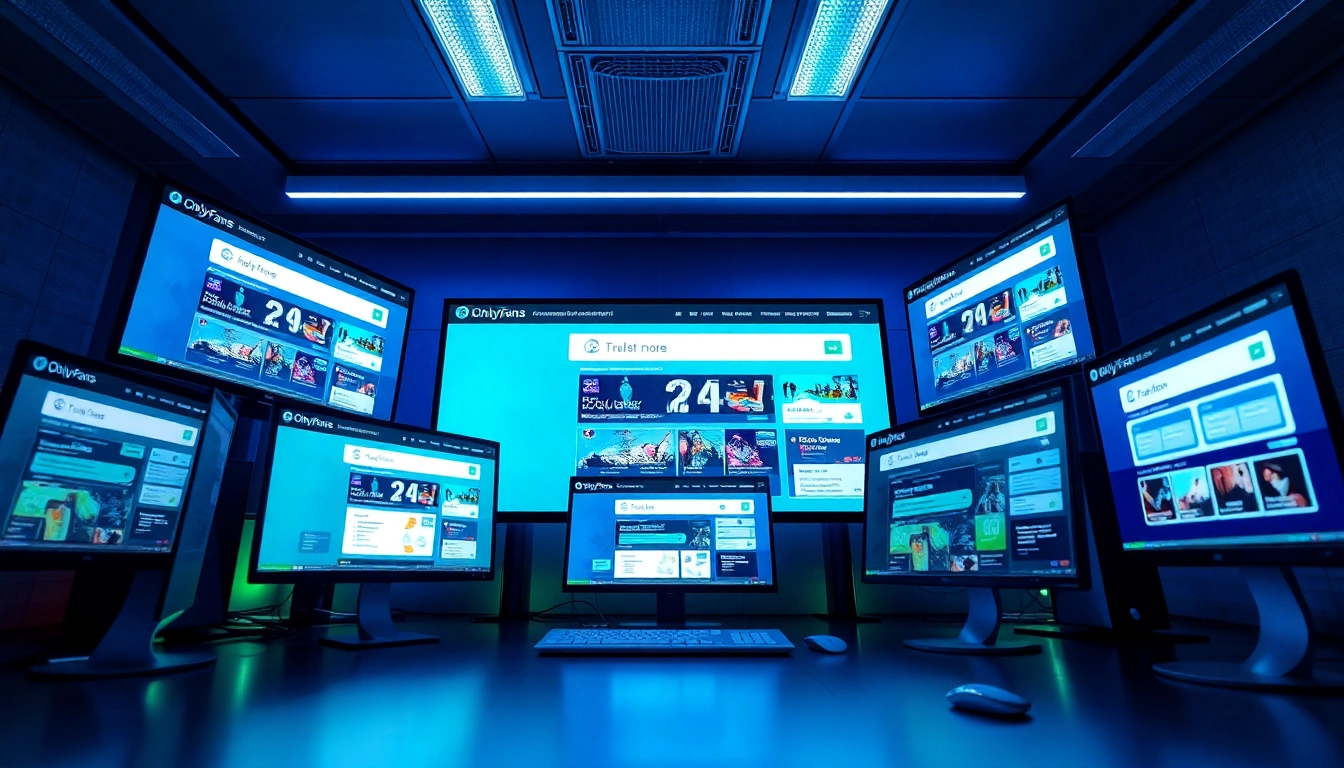 Comparison of OnlyFans search engines in a modern digital workspace